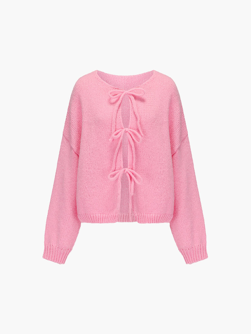 Emma Knit Cardigan with Bow Design 5