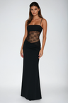 Vionna Elegant Lace Insert Maxi Dress