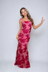 Sienna Pink Lace Maxi Dress