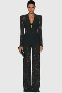 Alessia Lace Formal Blazer Two Piece Pants Set