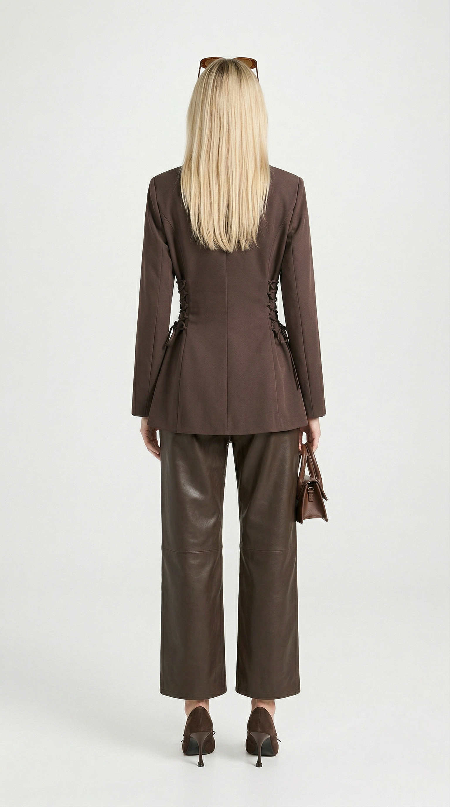 Alessia Side Lace-Up Tailored Blazer