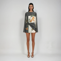 Alessia Twist Floral Cocktail Mini Dress