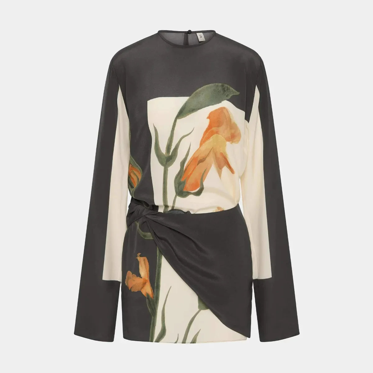 Alessia Twist Floral Cocktail Mini Dress