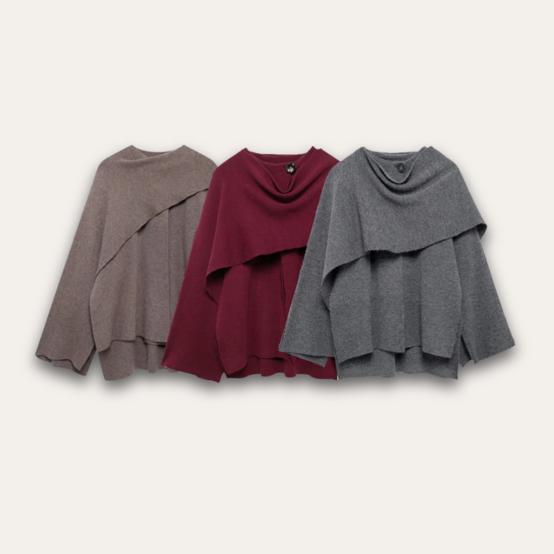 Alvi | Stylish poncho sweater for women 3