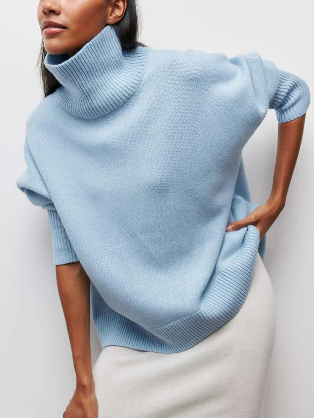 Elara Soft Turtleneck Oversized Sweater