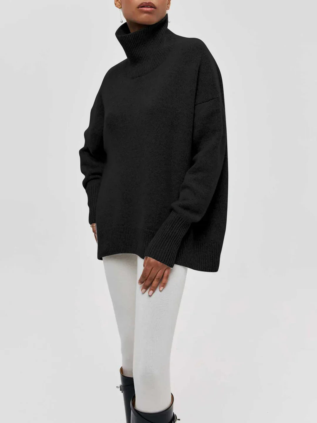Elara Soft Turtleneck Oversized Sweater