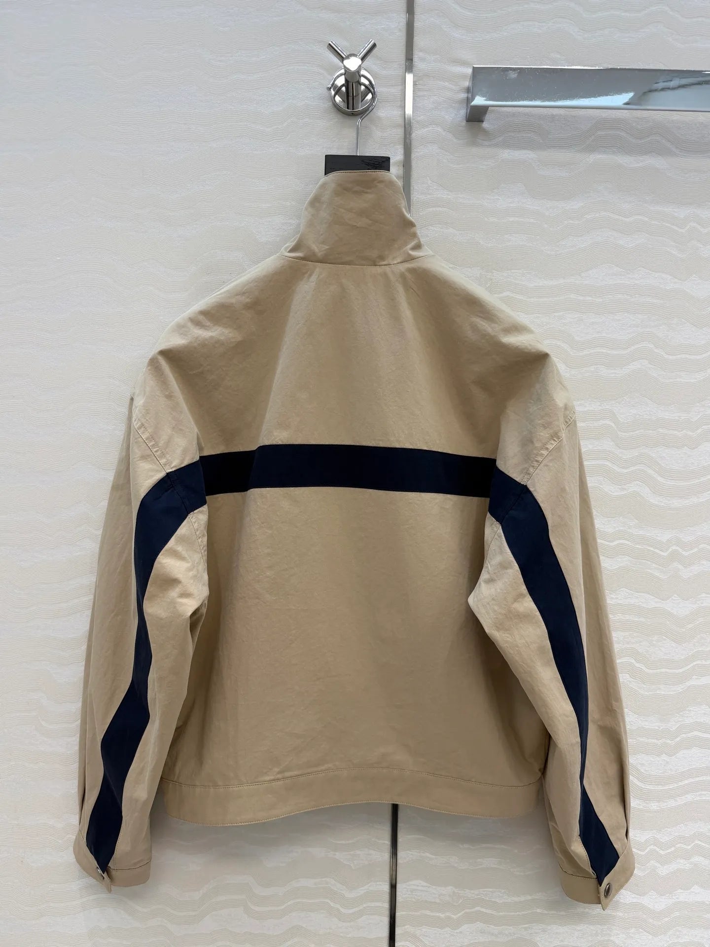Aurelia Vintage Striped Zip-Up Bomber Jacket
