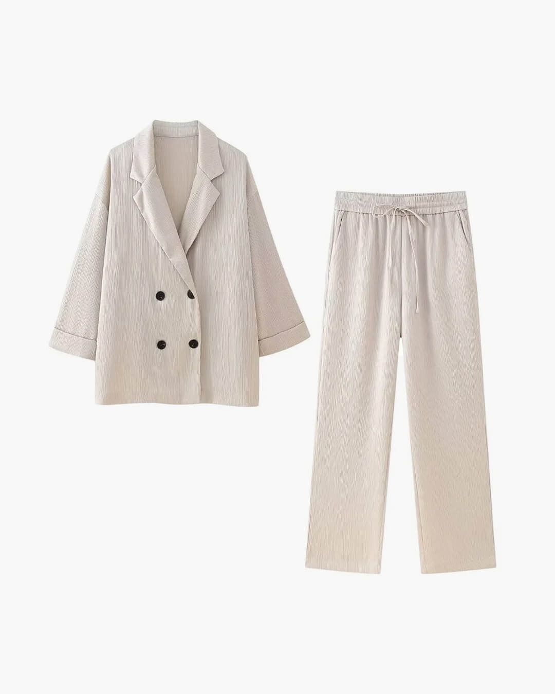 Amara Satin Tailored Two-Piece Set