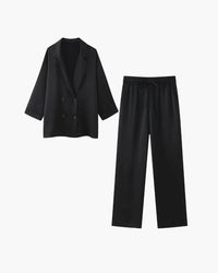 Amara Satin Tailored Two-Piece Set