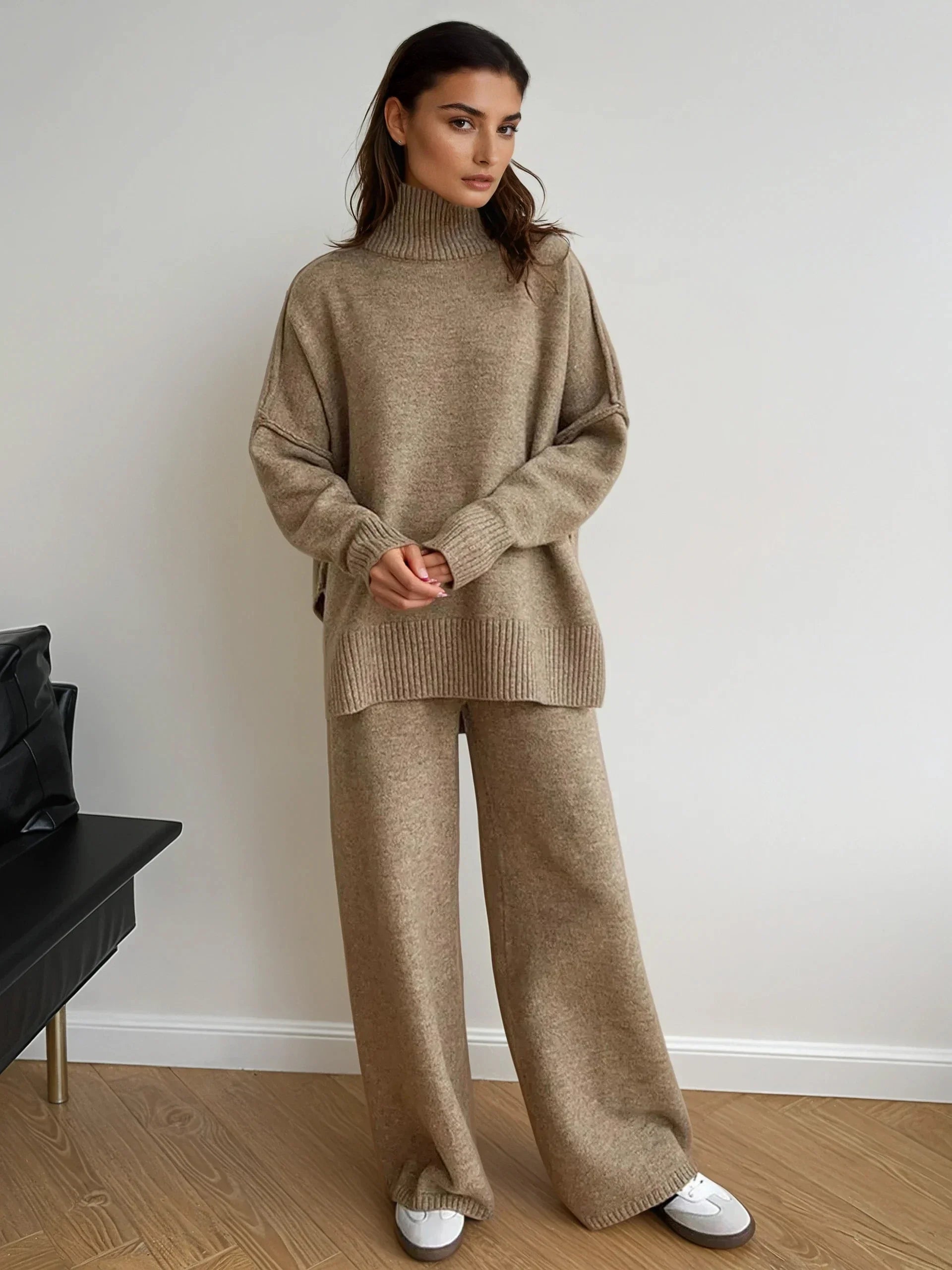 Amelia Turtleneck Knit Lounge Set