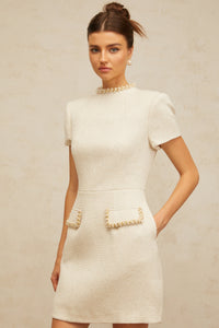 Amelisse Structured Tweed Mini Dress