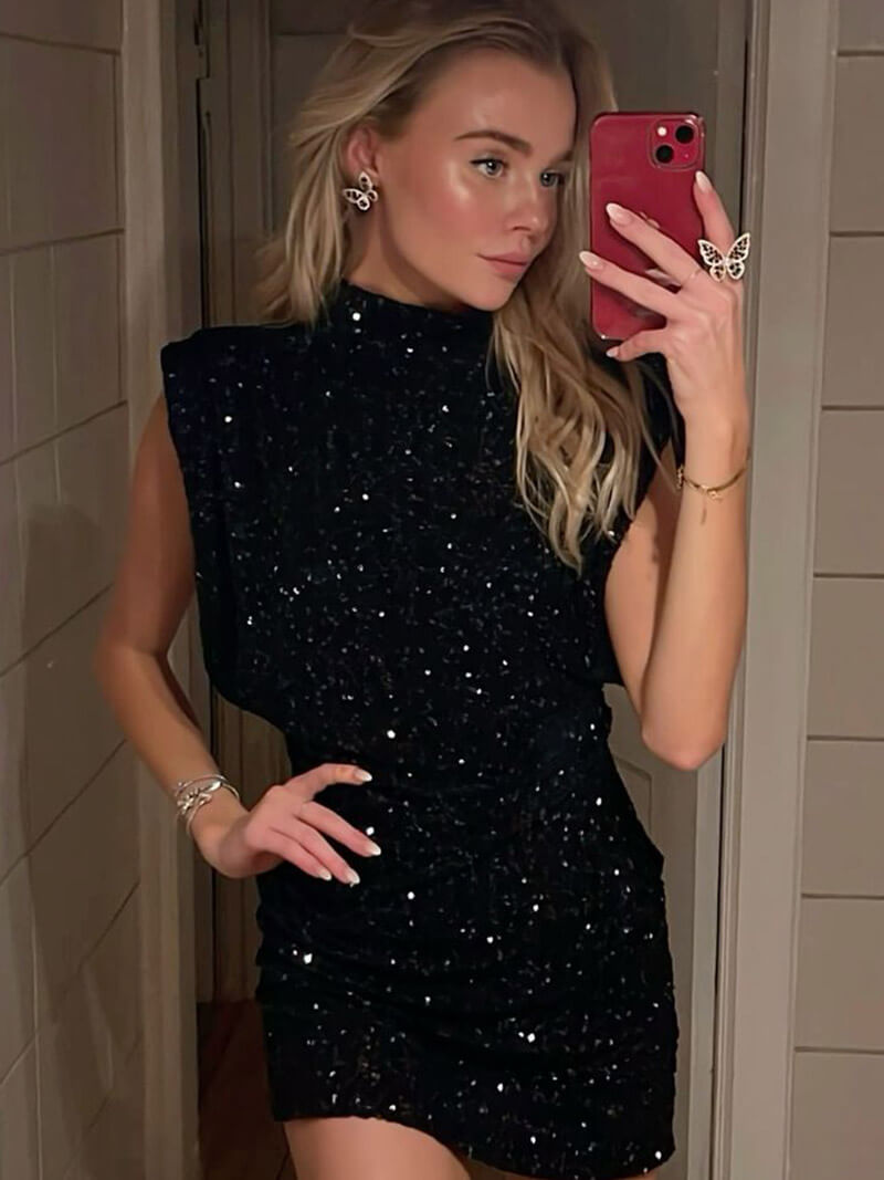 Annie Glitter Mini Dress 4