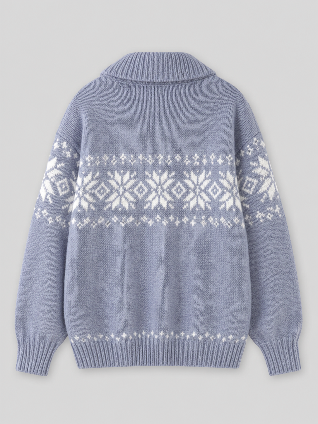 Astrid Fair Isle Zip-Up Knit Cardigan