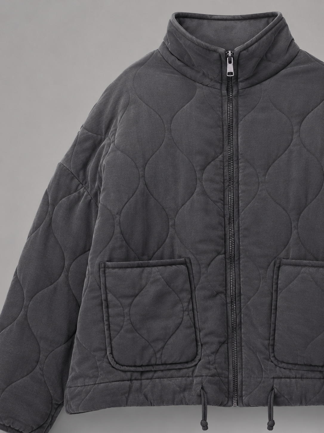 Astrid Quilted High-Neck Zip Utility Jacket