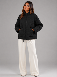 Astrid Quilted High-Neck Zip Utility Jacket
