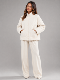 Astrid Quilted High-Neck Zip Utility Jacket