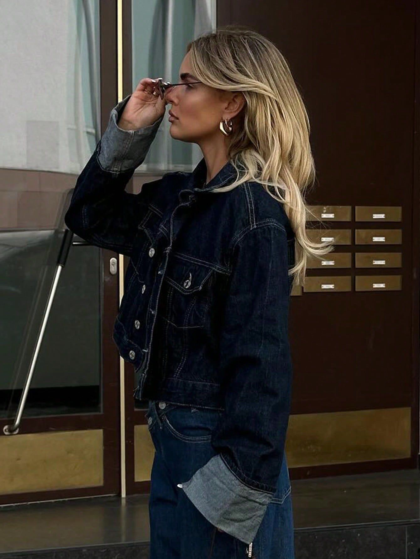 Astrid Turn-Up Cuff Oversized Denim Jacket