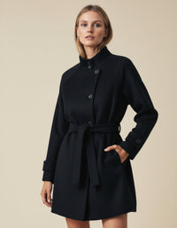 Audrey Minimal Belted Short Coat