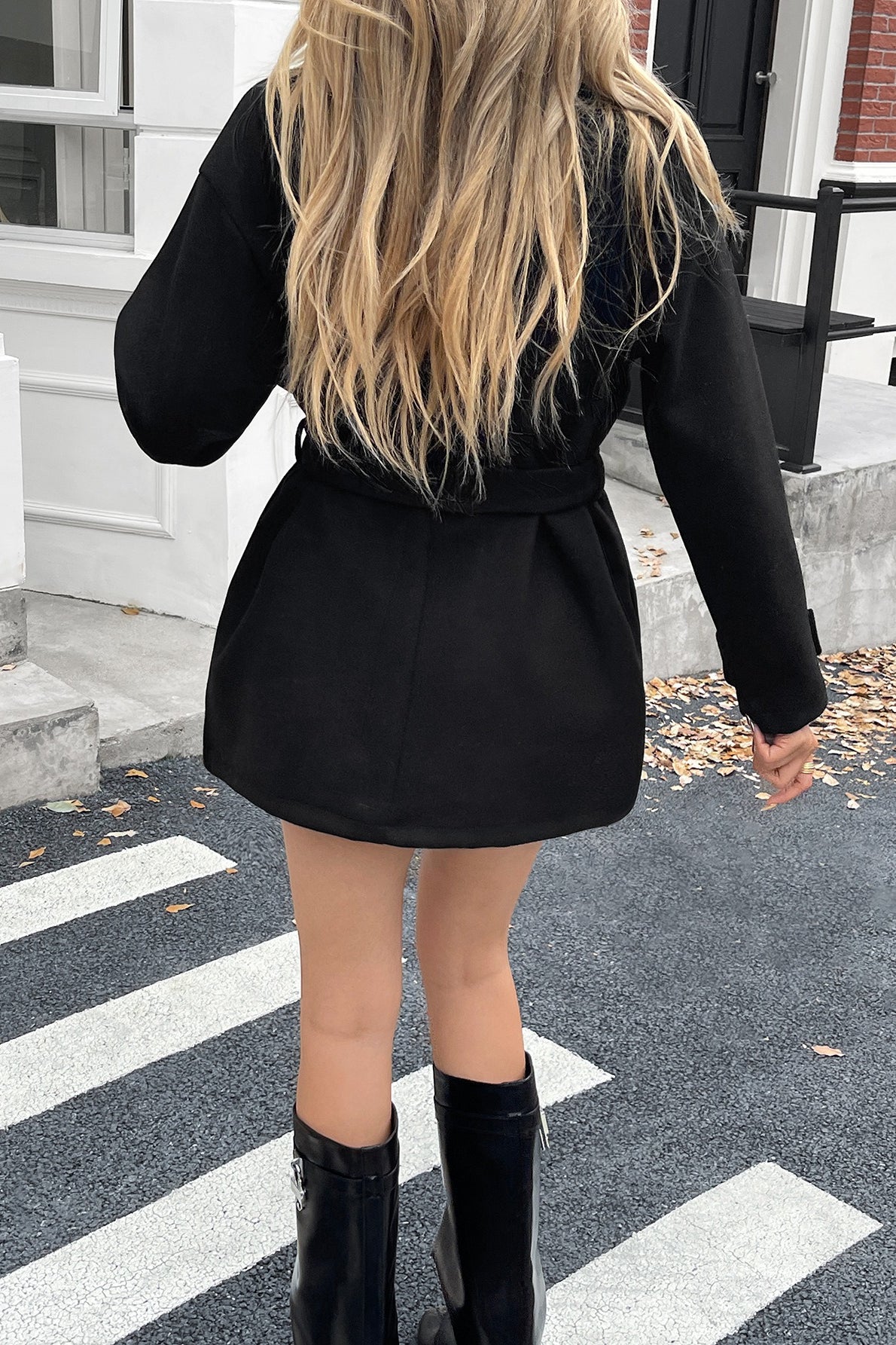 Audrey Minimal Belted Short Coat