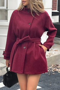 Audrey Minimal Belted Short Coat