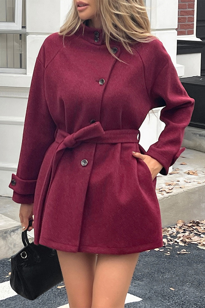 Audrey Minimal Belted Short Coat