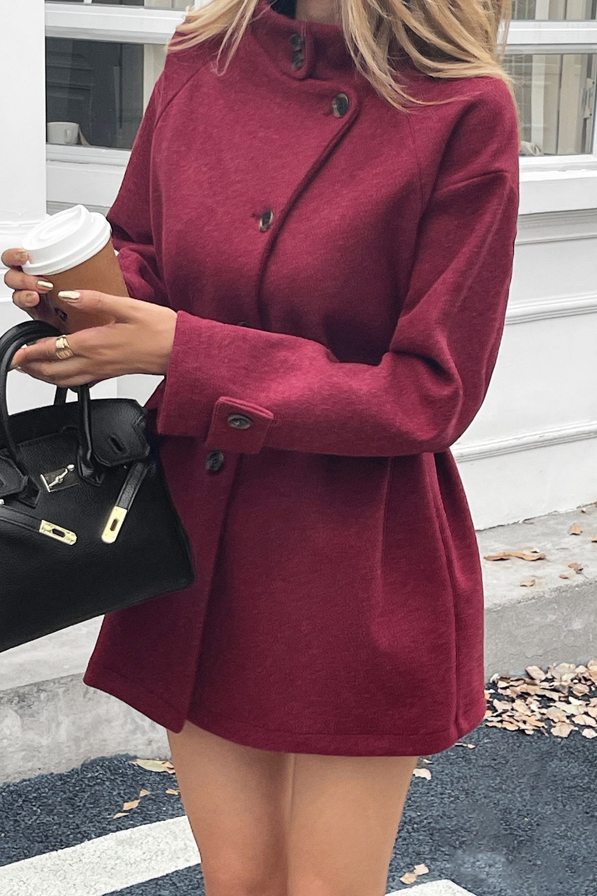 Audrey Minimal Belted Short Coat