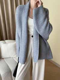 Aurelia Belted Textured Heavyweight Knit Cardigan