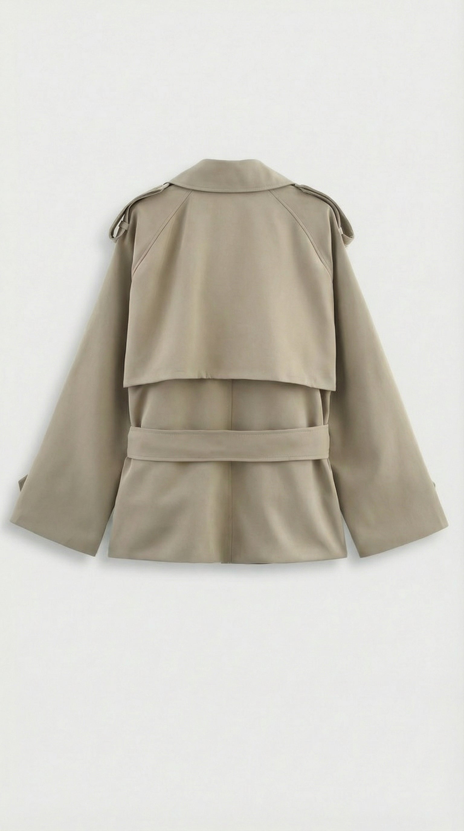 Aurelia Cropped Double-Breasted Trench Jacket