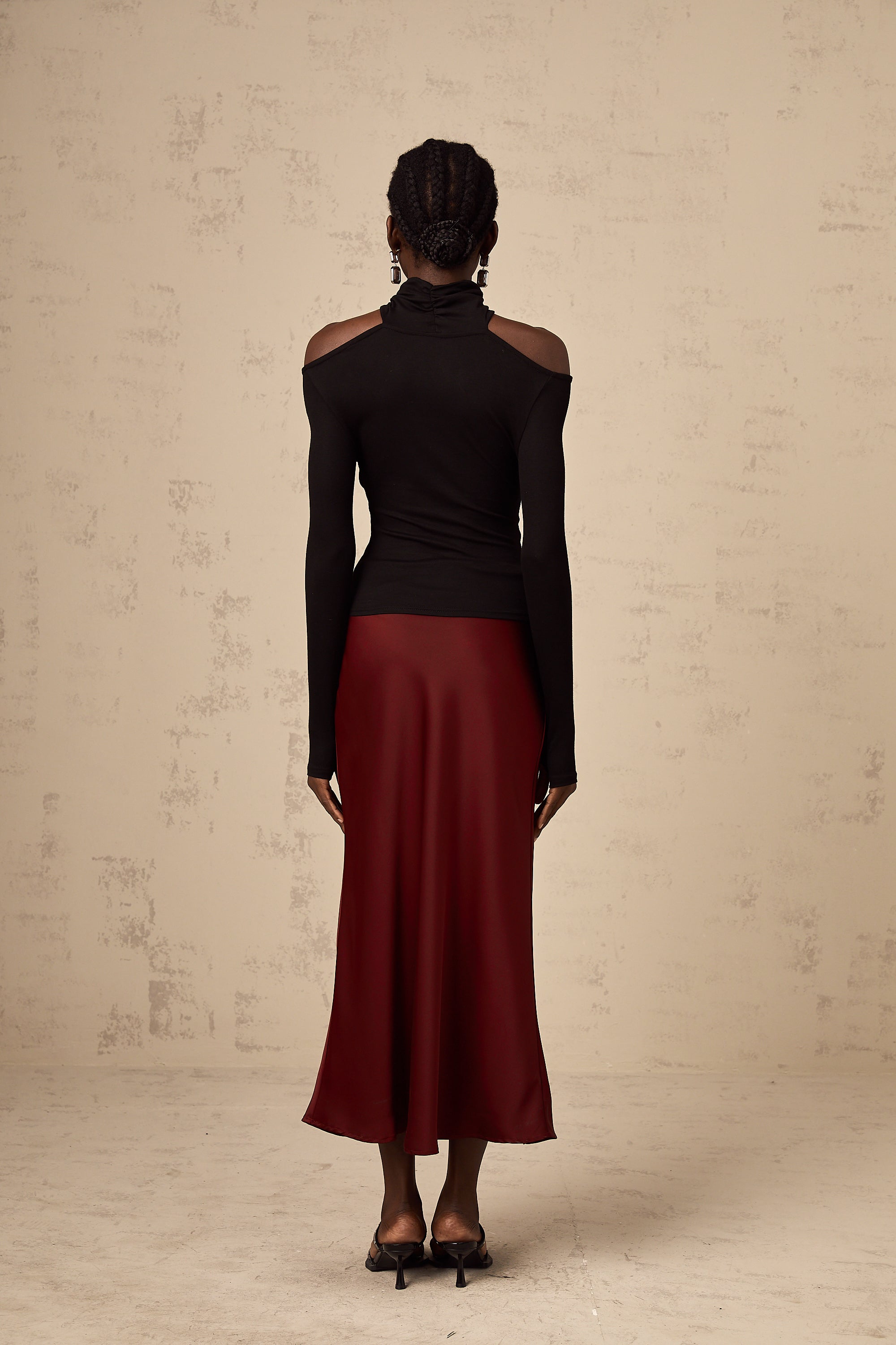 Aurelia Cross Neck Sculpted Evening Top