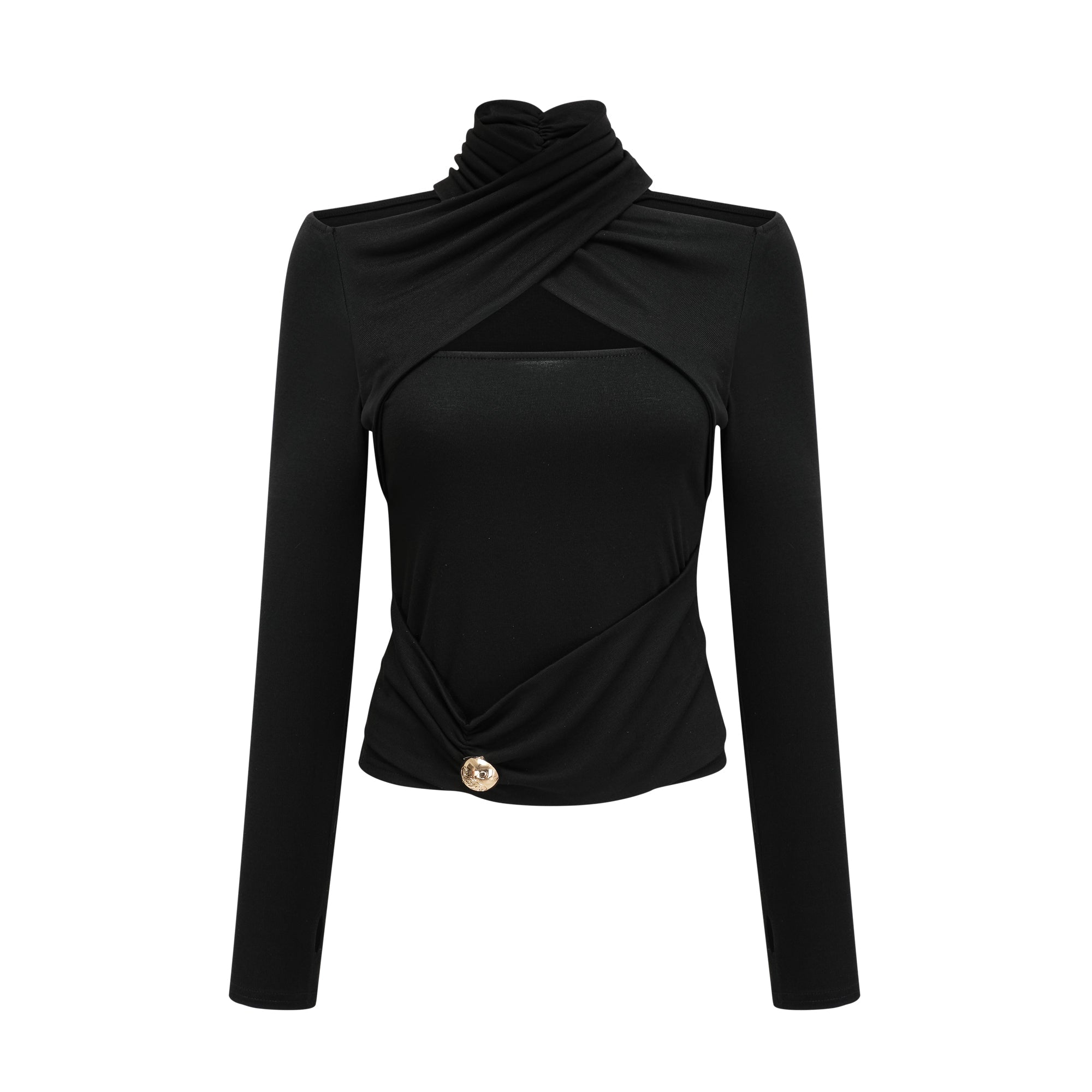 Aurelia Cross Neck Sculpted Evening Top
