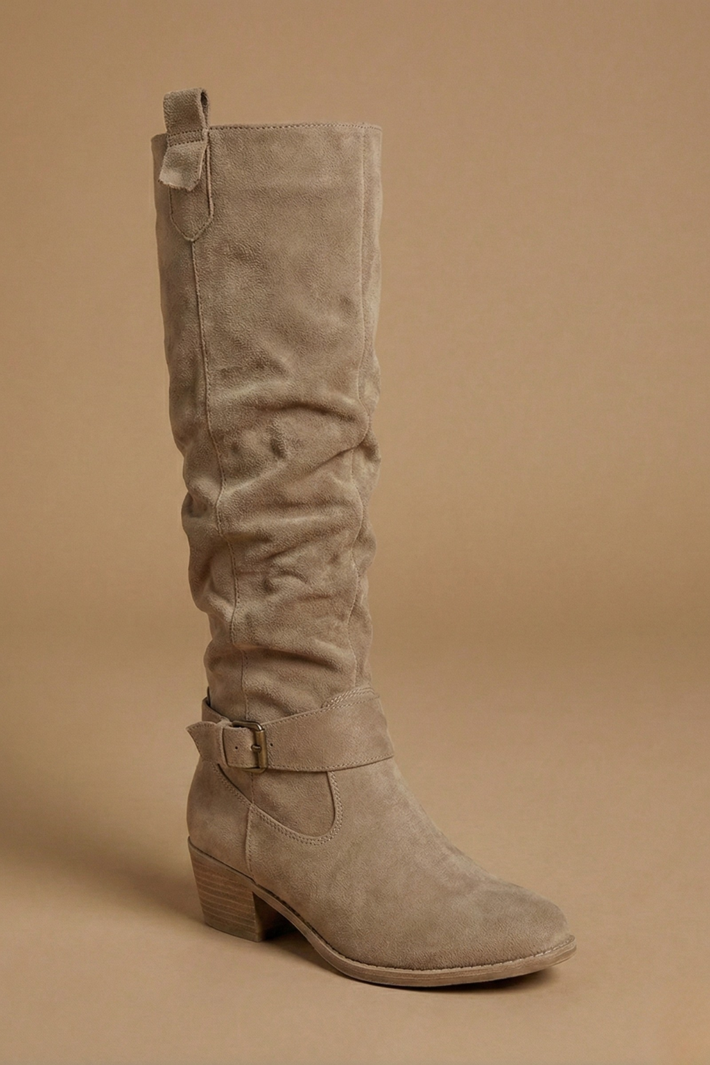 Aurelia Slouchy Suede Harness Knee-High Boots