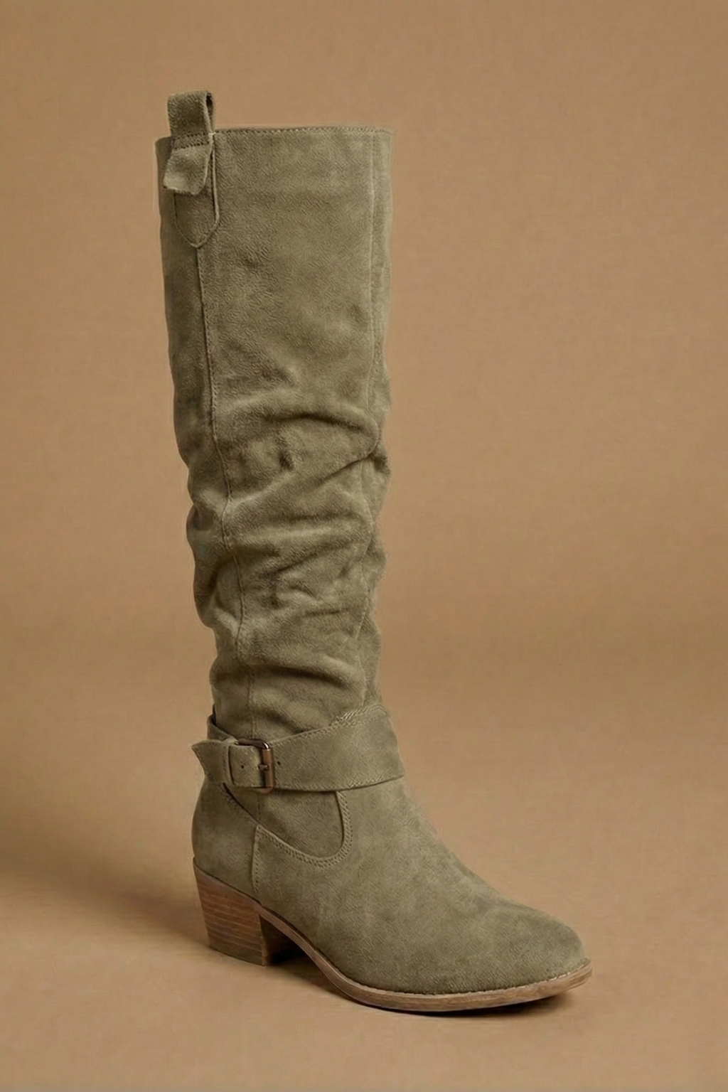 Aurelia Slouchy Suede Harness Knee-High Boots