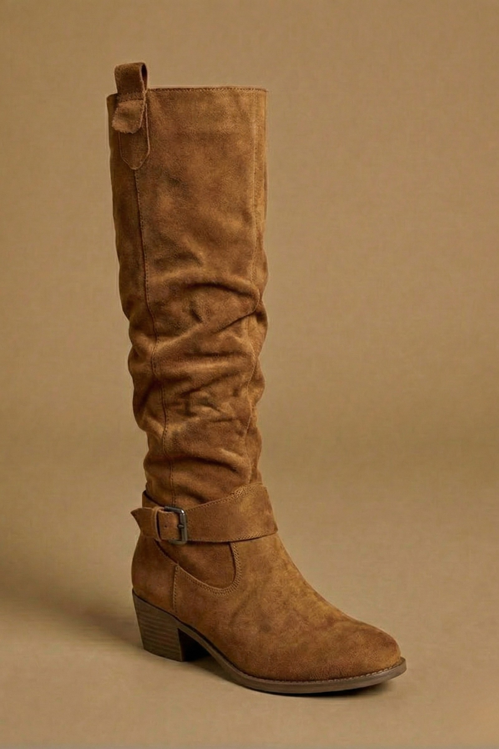Aurelia Slouchy Suede Harness Knee-High Boots