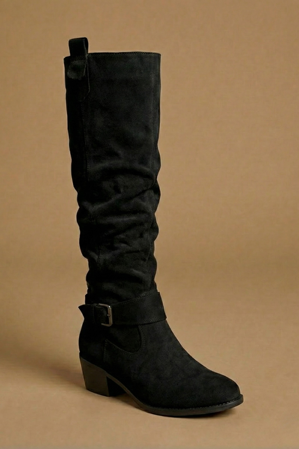 Aurelia Slouchy Suede Harness Knee-High Boots