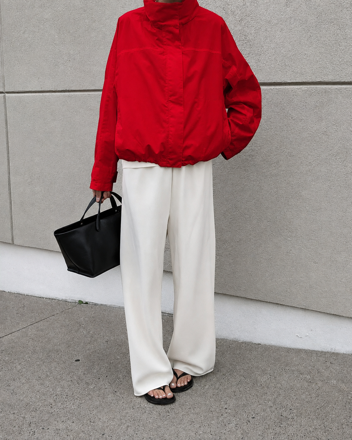 Aurelia High-Neck Oversized Lightweight Windbreaker Jacket
