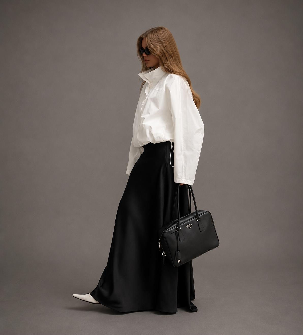 Aurelia High-Neck Oversized Lightweight Windbreaker Jacket