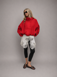 Aurelia High-Neck Oversized Lightweight Windbreaker Jacket
