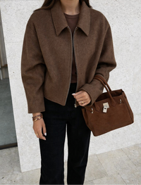 Aurielle Classic Zip Wool Jacket