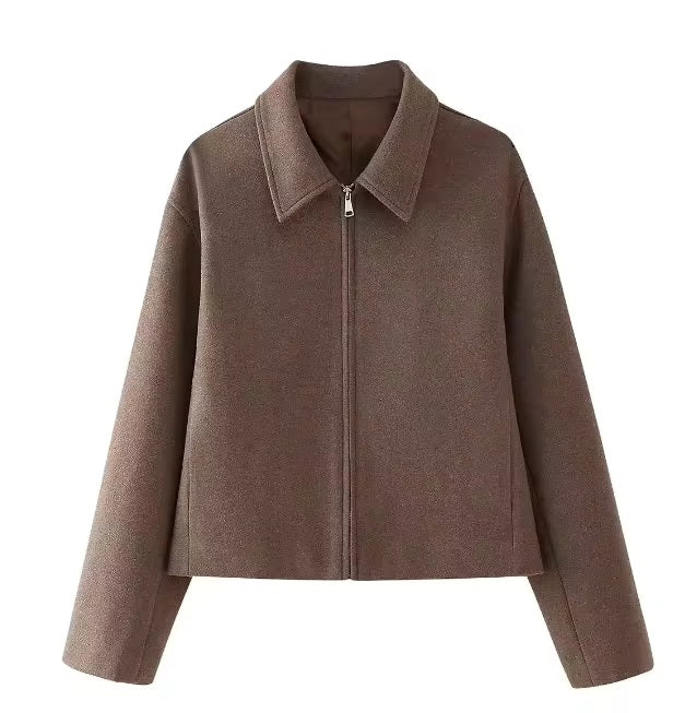 Aurielle Classic Zip Wool Jacket