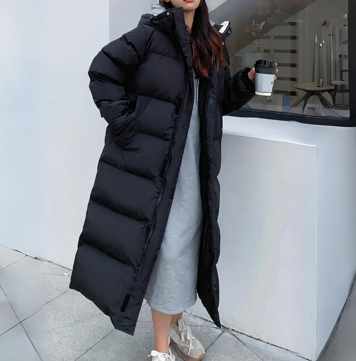 Aveline Hooded Longline Quilted Puffer Coat