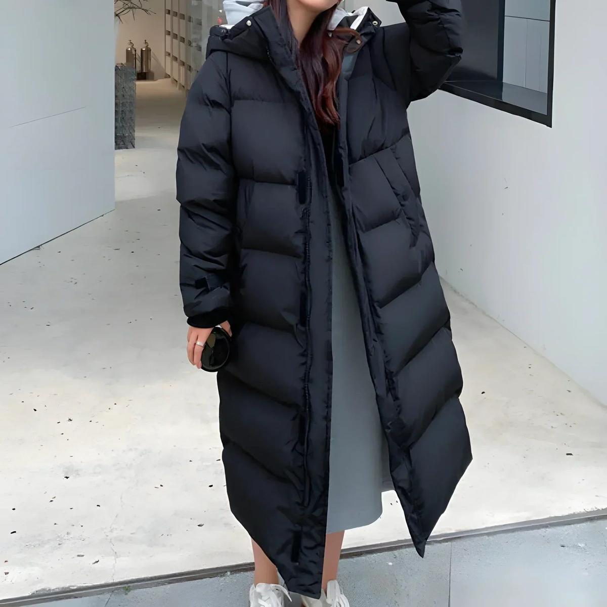 Aveline Hooded Longline Quilted Puffer Coat