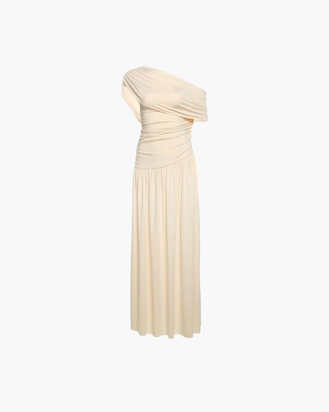 Aveline One-Shoulder Ruched Maxi Dress