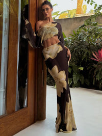 Aveline One Shoulder Two Piece Maxi Skirt Set