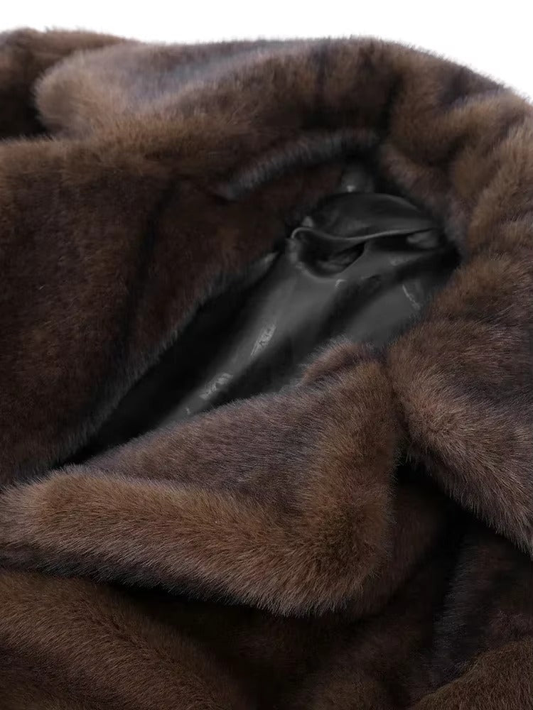 Aveline Oversized Longline Faux Fur Winter Coat