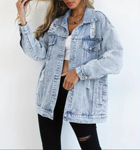 Aveline Oversized Street Style Denim Jacket
