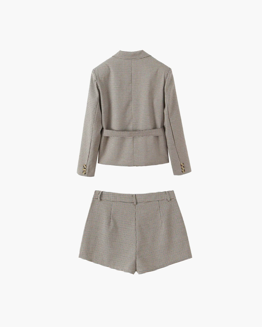 Aveline Plaid Tailored Blazer & Shorts Set