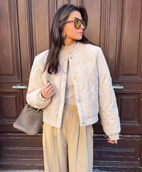 Aveline Quilted Lightweight Bomber Jacket