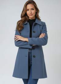 Aveline Tailored Single-Breasted Wool-Blend Trench Coat