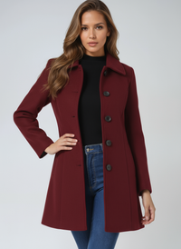 Aveline Tailored Single-Breasted Wool-Blend Trench Coat