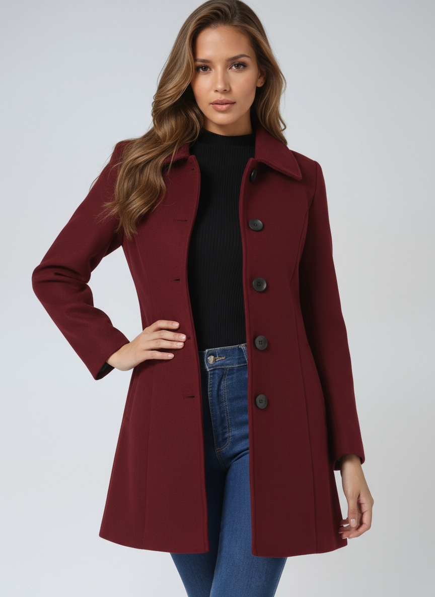 Aveline Tailored Single-Breasted Wool-Blend Trench Coat